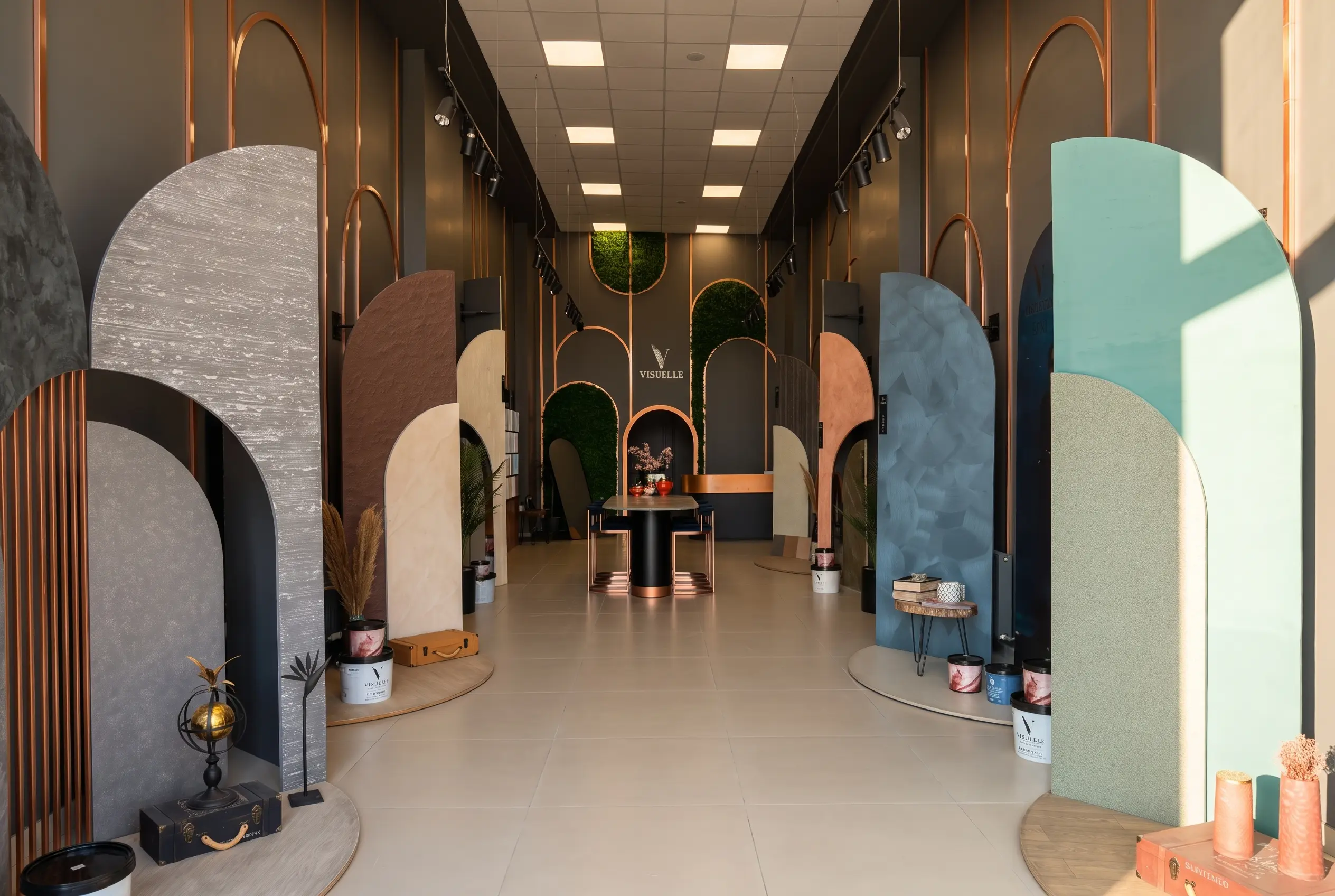 Perla Paint dekoratif yüzey showroomu ve proje görüşme alanı